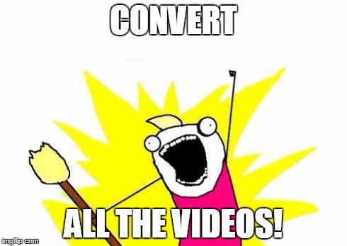 Convert all the videos!
